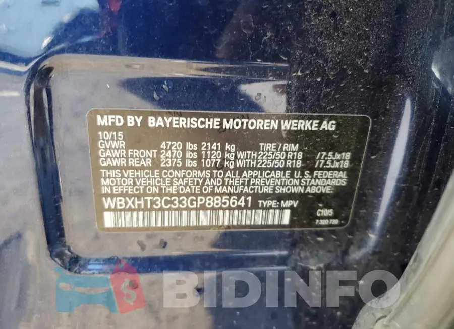 WBXHT3C33GP885641 Photo# 13