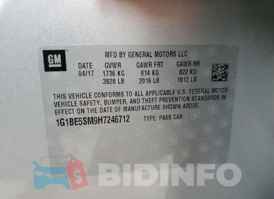 1G1BE5SM9H7246712 Photo# 13