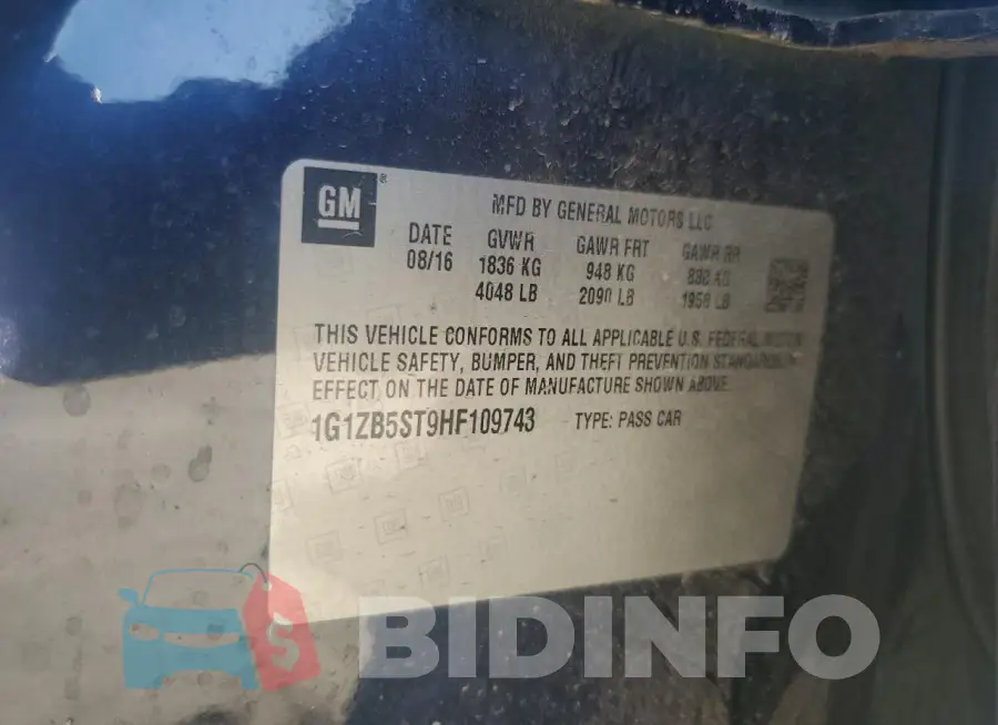 1G1ZB5ST9HF109743 Photo# 12