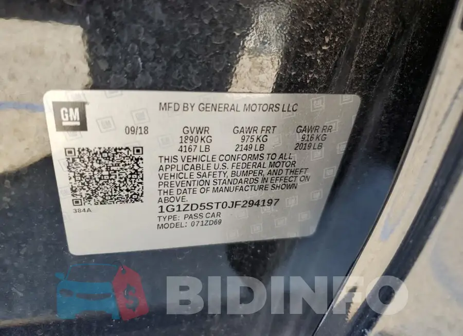 1G1ZD5ST0JF294197 Photo# 12