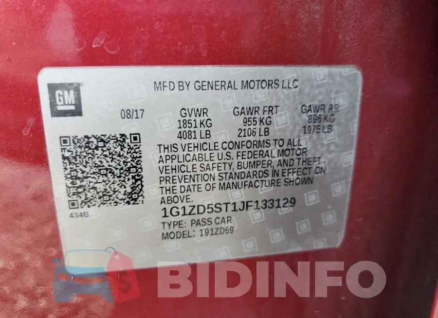 1G1ZD5ST1JF133129 Photo# 12