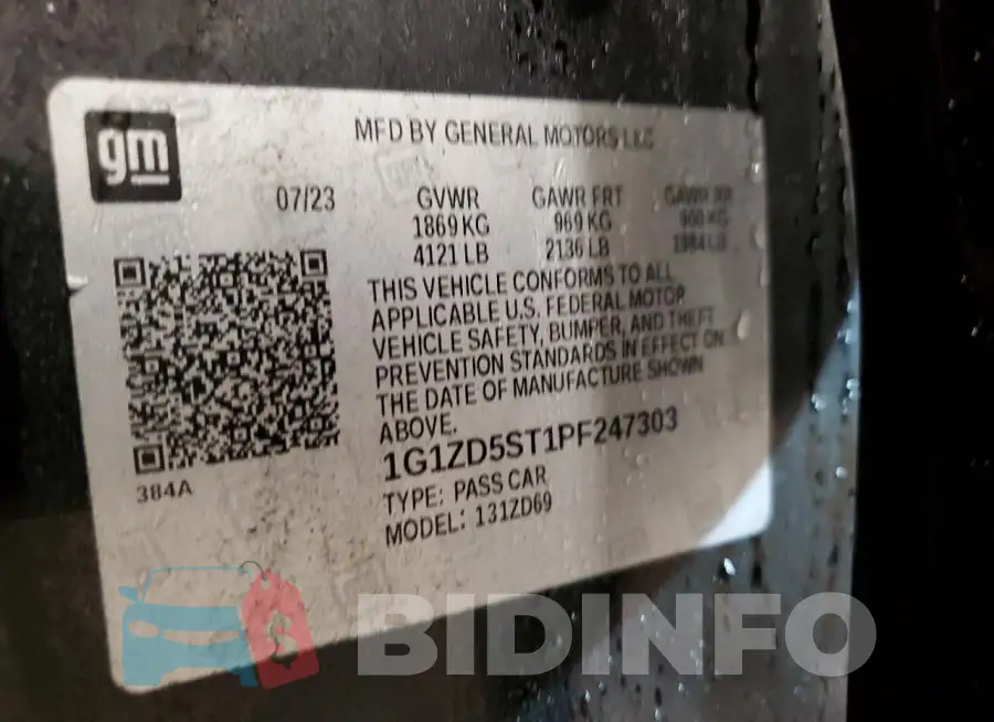 1G1ZD5ST1PF247303 Photo# 12