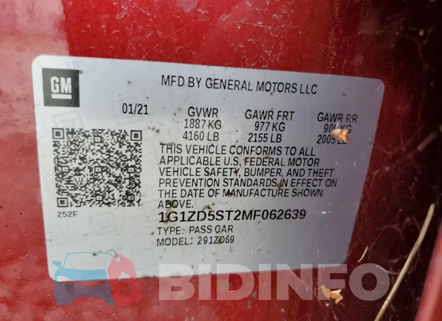 1G1ZD5ST2MF062639 Photo# 12