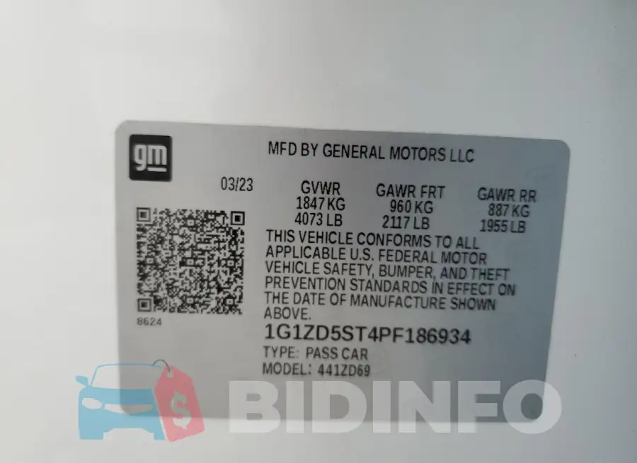1G1ZD5ST4PF186934 Photo# 13