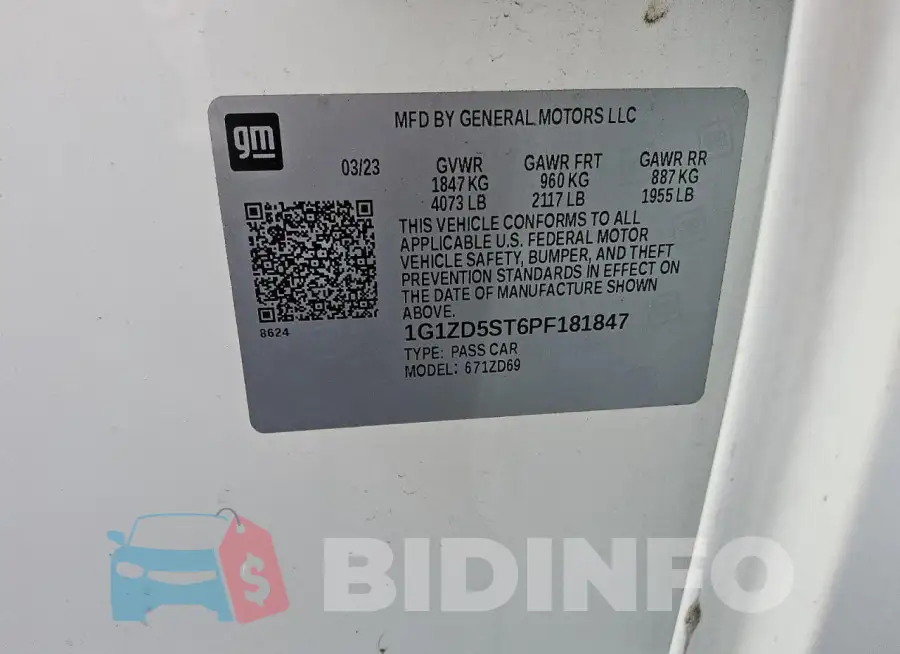1G1ZD5ST6PF181847 Photo# 13