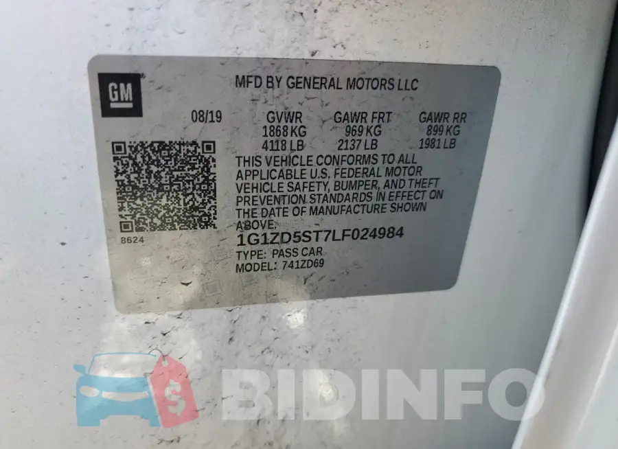 1G1ZD5ST7LF024984 Photo# 12