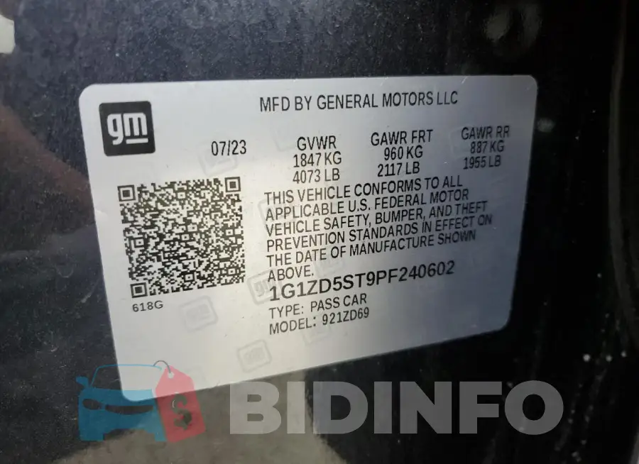 1G1ZD5ST9PF240602 Photo# 12