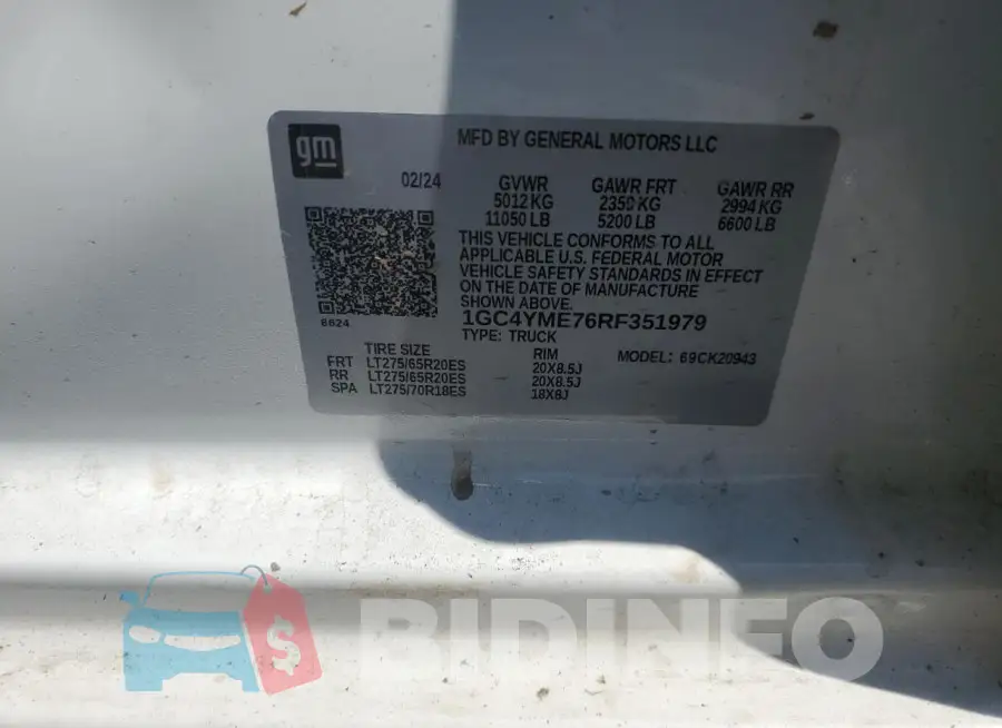 1GC4YME76RF351979 Photo# 12