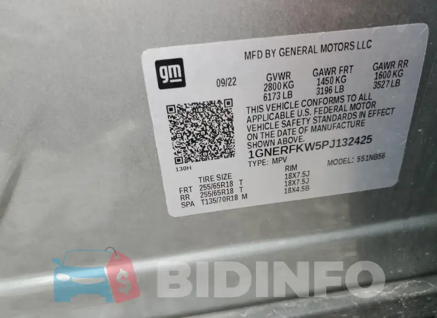 1GNERFKW5PJ132425 Photo# 13