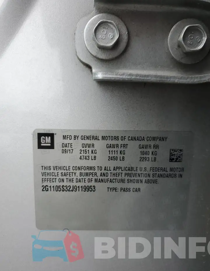 2G1105S32J9119953 Photo# 12