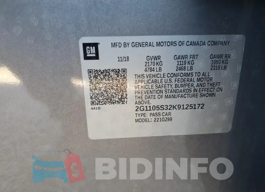 2G1105S32K9125172 Photo# 12