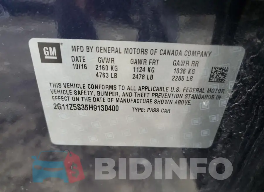 2G11Z5S35H9130400 Photo# 12