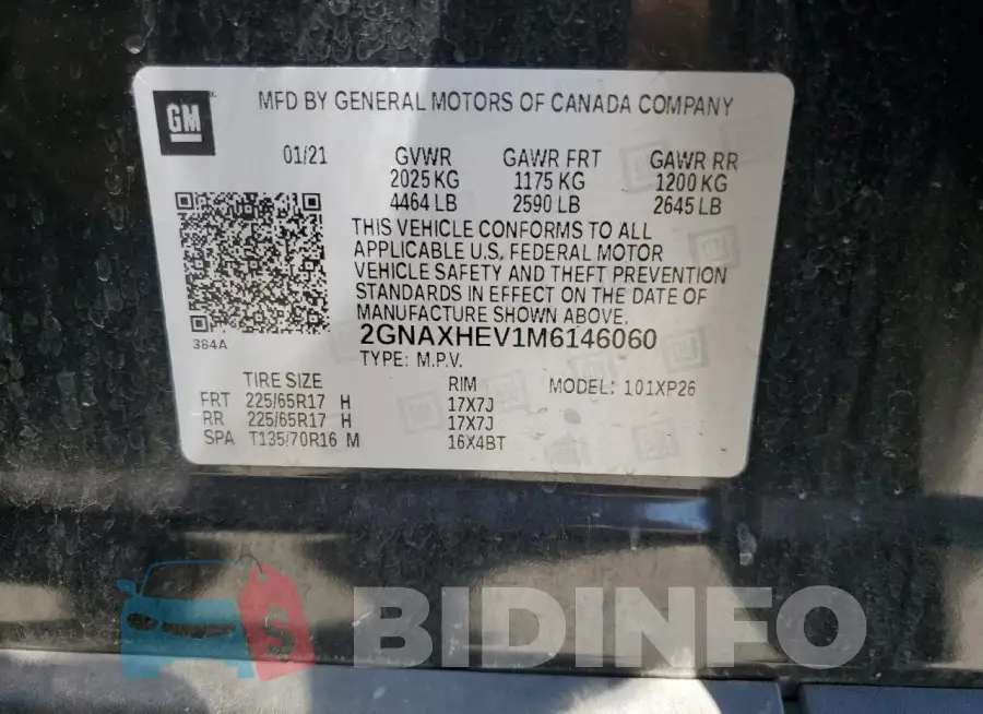 2GNAXHEV1M6146060 Photo# 12