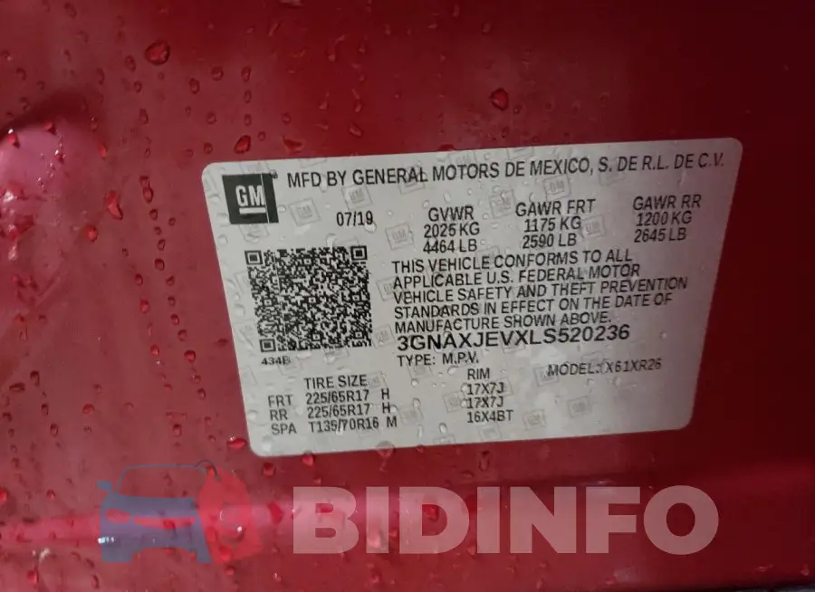 3GNAXJEVXLS520236 Photo# 12