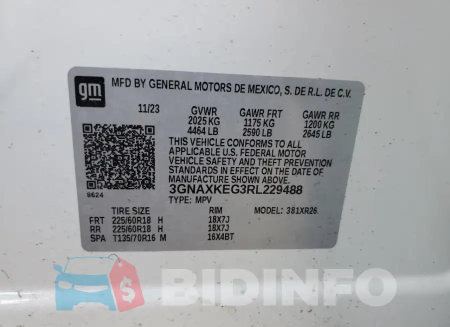 3GNAXKEG3RL229488 Photo# 13