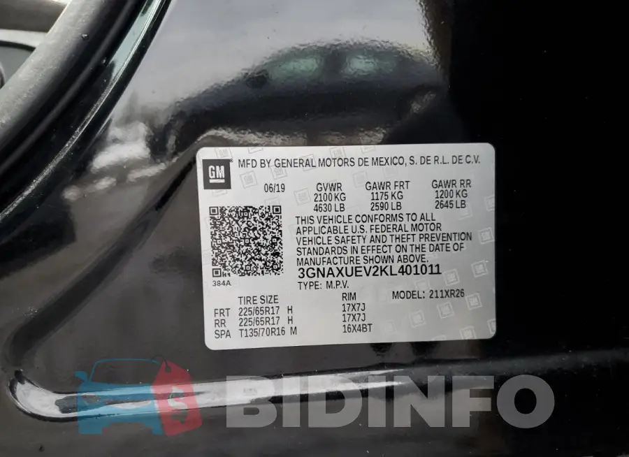 3GNAXUEV2KL401011 Photo# 14