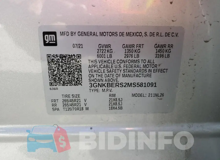 3GNKBERS2MS581091 Photo# 13