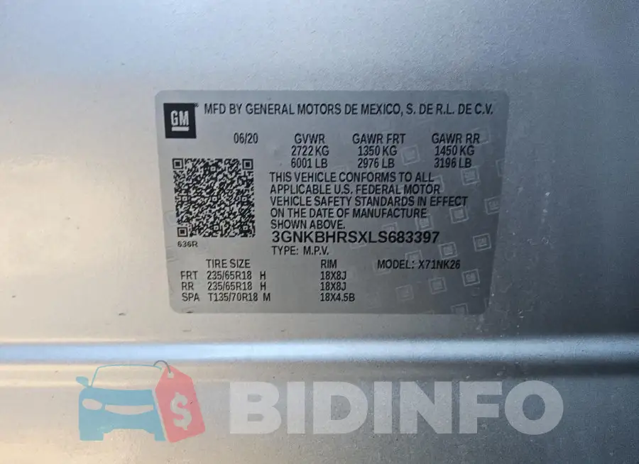 3GNKBHRSXLS683397 Photo# 14