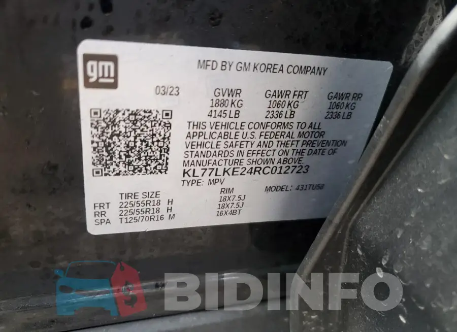 KL77LKE24RC012723 Photo# 13