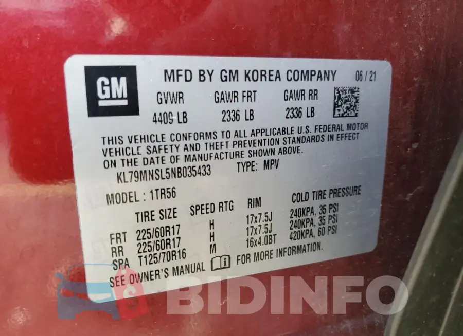 KL79MNSL5NB035433 Photo# 13