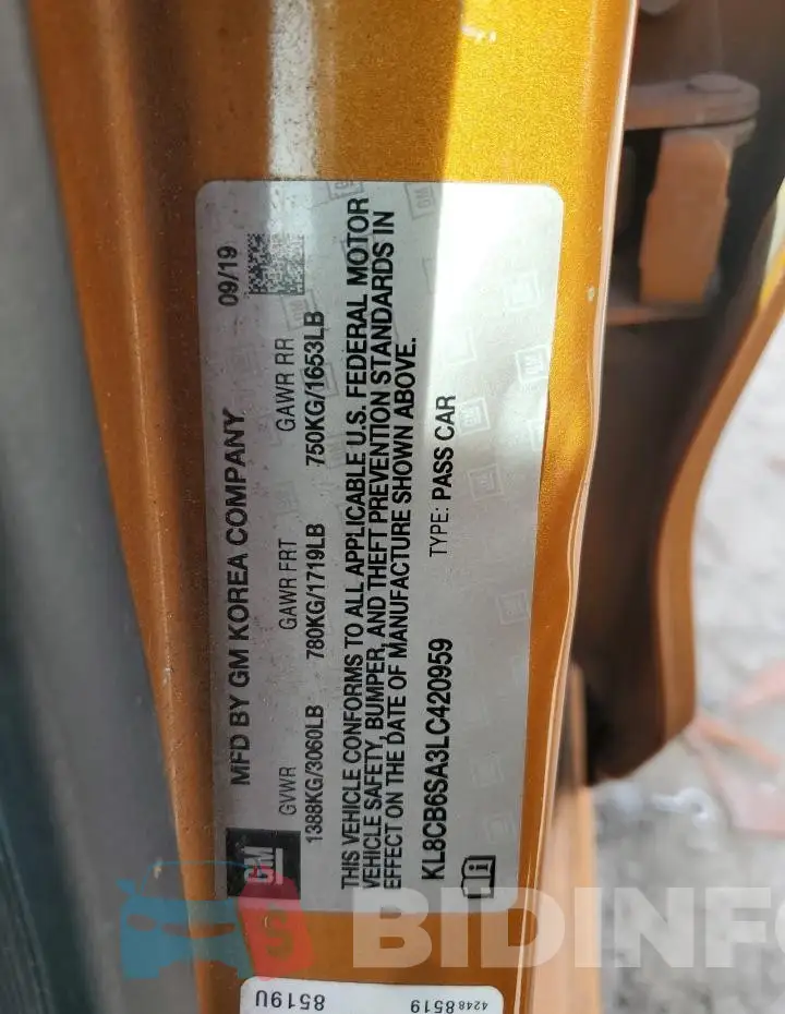 KL8CB6SA3LC420959 Photo# 12
