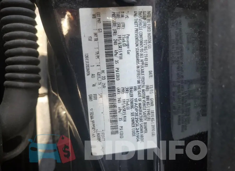 1FADP3E29GL241904 Photo# 13