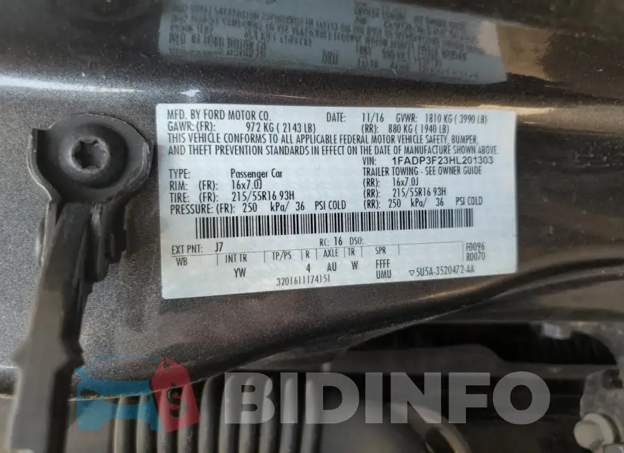 1FADP3F23HL201303 Photo# 12