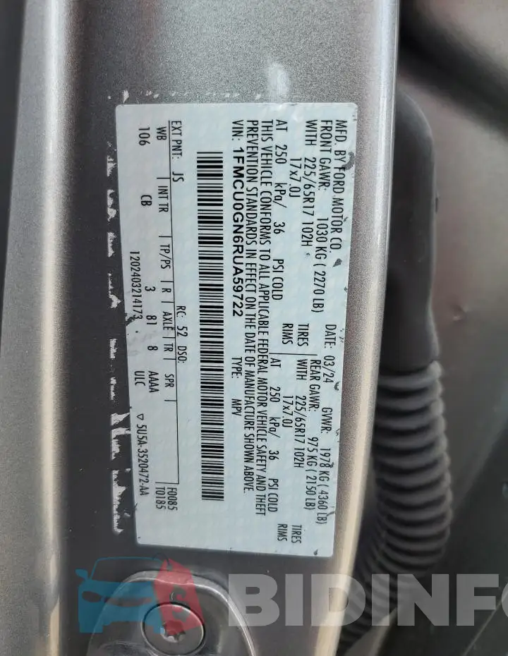 1FMCU0GN6RUA59722 Photo# 13