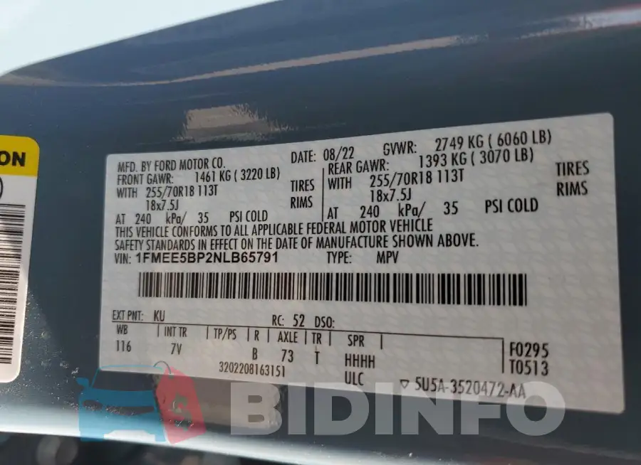 1FMEE5BP2NLB65791 Photo# 13