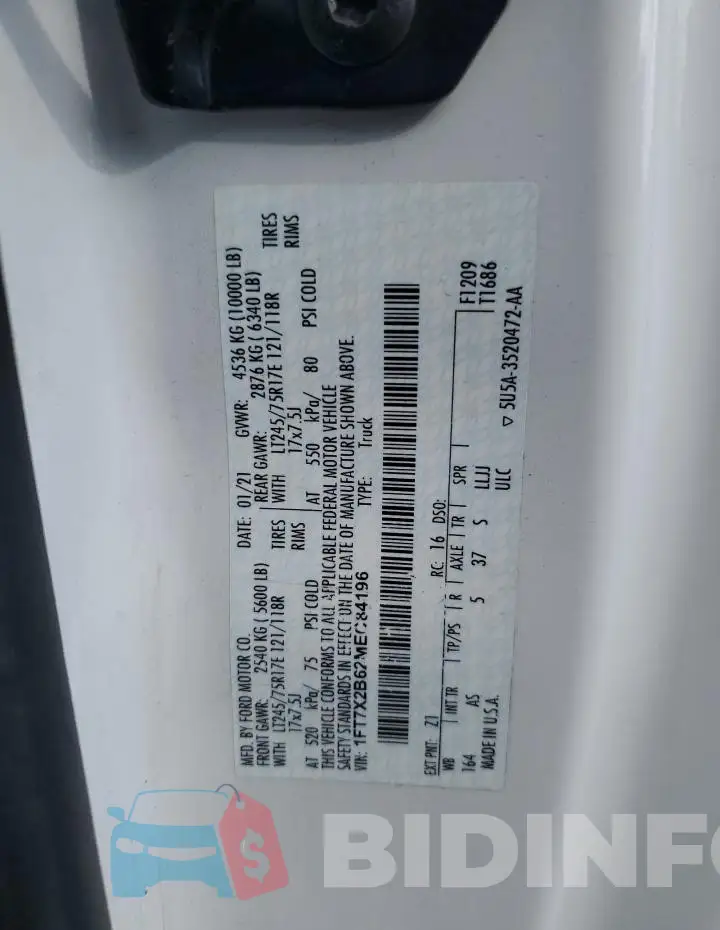 1FT7X2B62MEC84196 Photo# 12