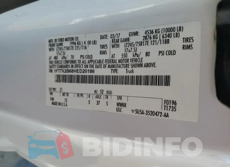 1FT7X2B68HED20186 Photo# 12