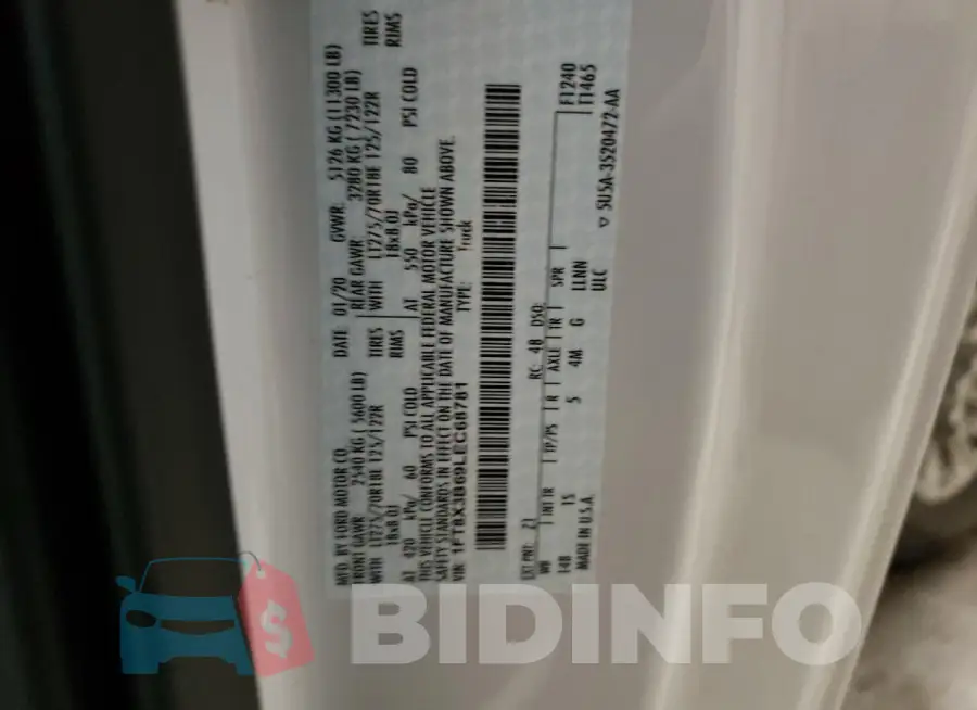 1FT8X3B69LEC68781 Photo# 12