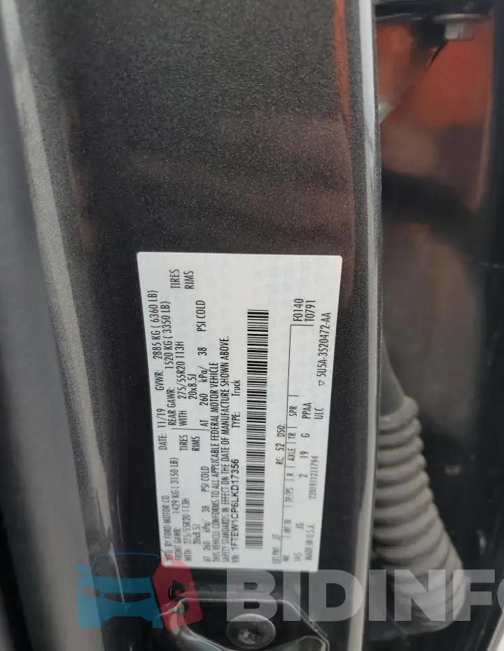 1FTEW1CP6LKD17356 Photo# 12
