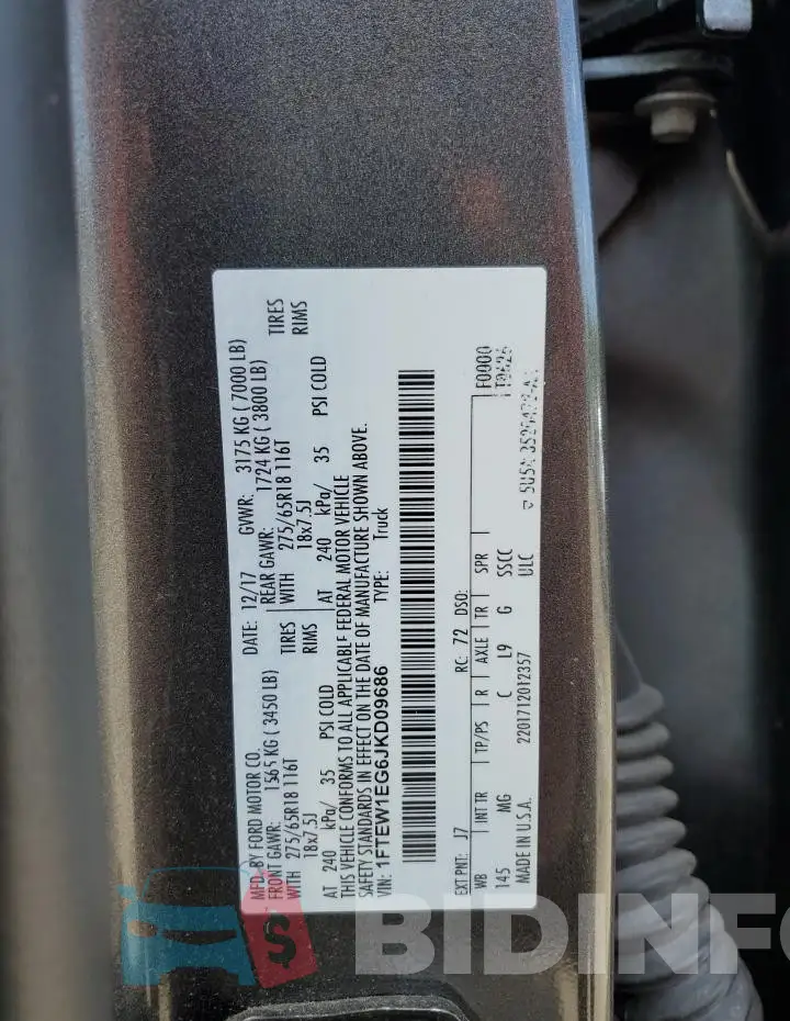 1FTEW1EG6JKD09686 Photo# 12