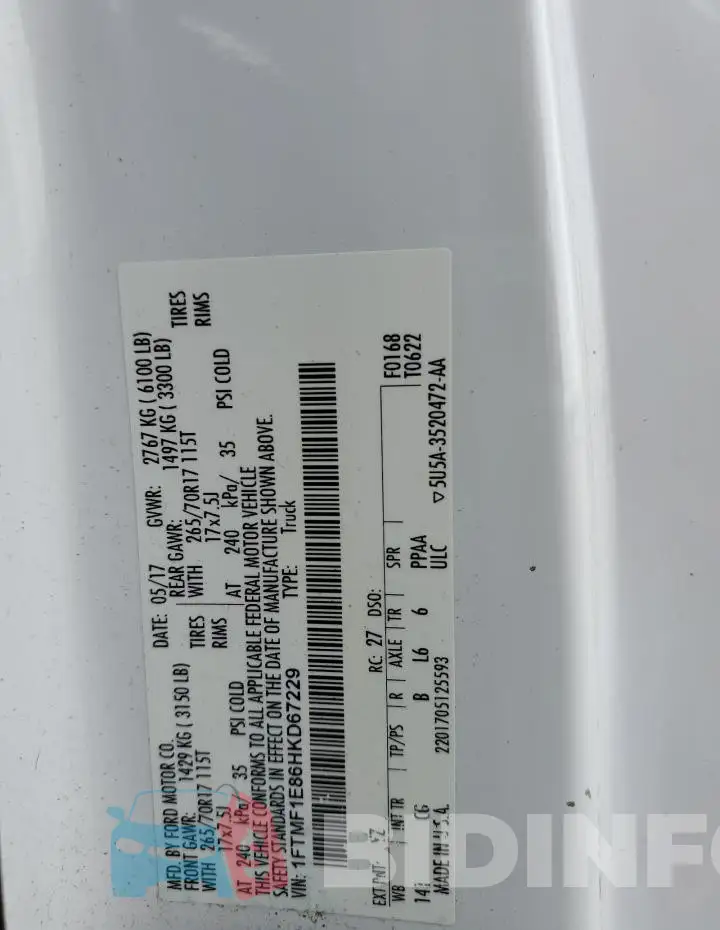 1FTMF1E86HKD67229 Photo# 12