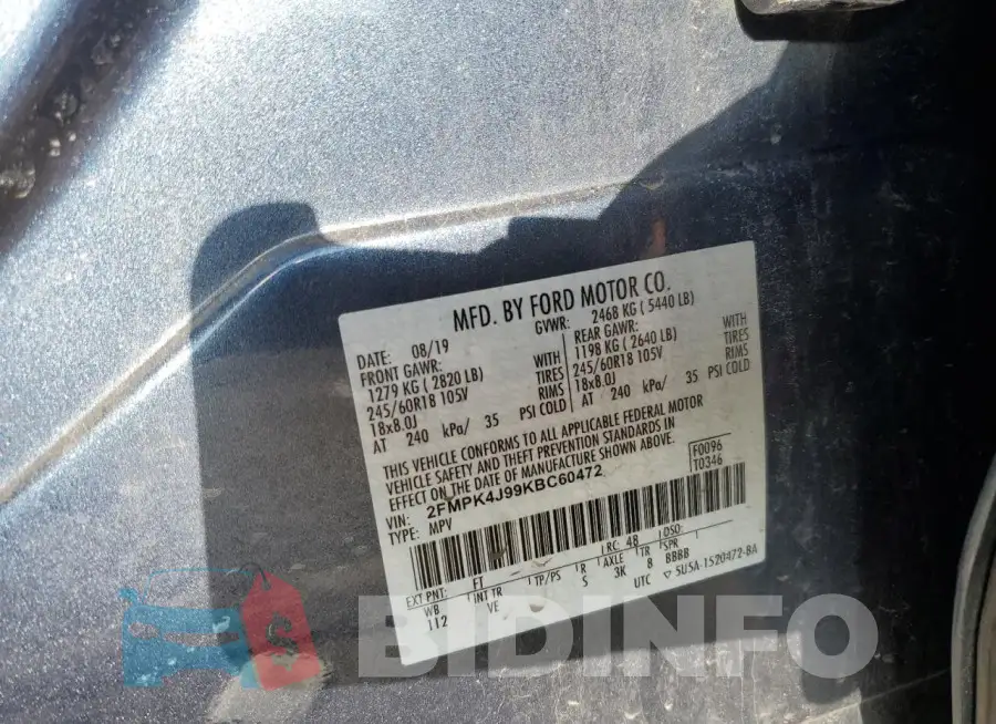 2FMPK4J99KBC60472 Photo# 13
