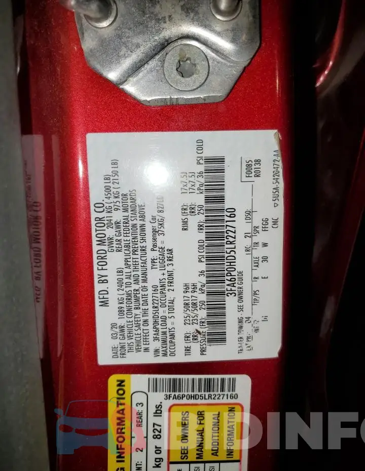 3FA6P0HD5LR227160 Photo# 12