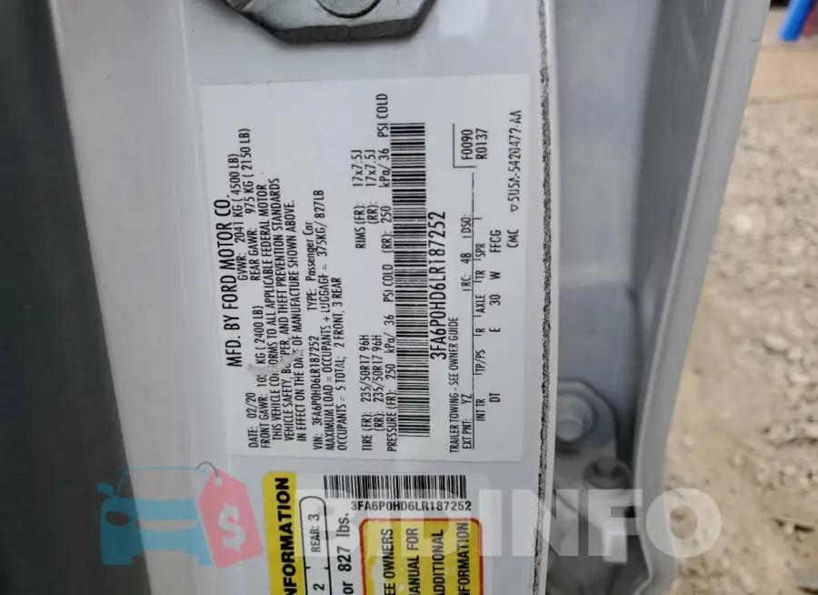 3FA6P0HD6LR187252 Photo# 13