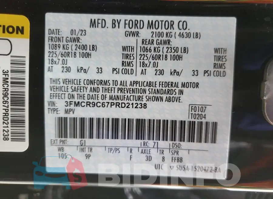 3FMCR9C67PRD21238 Photo# 12
