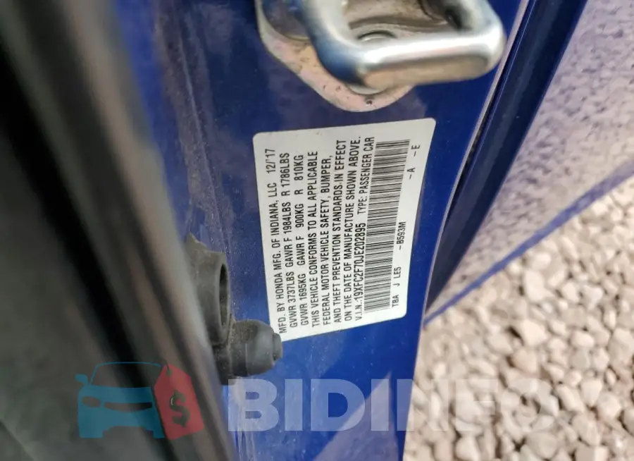 19XFC2F70JE202895 Photo# 12