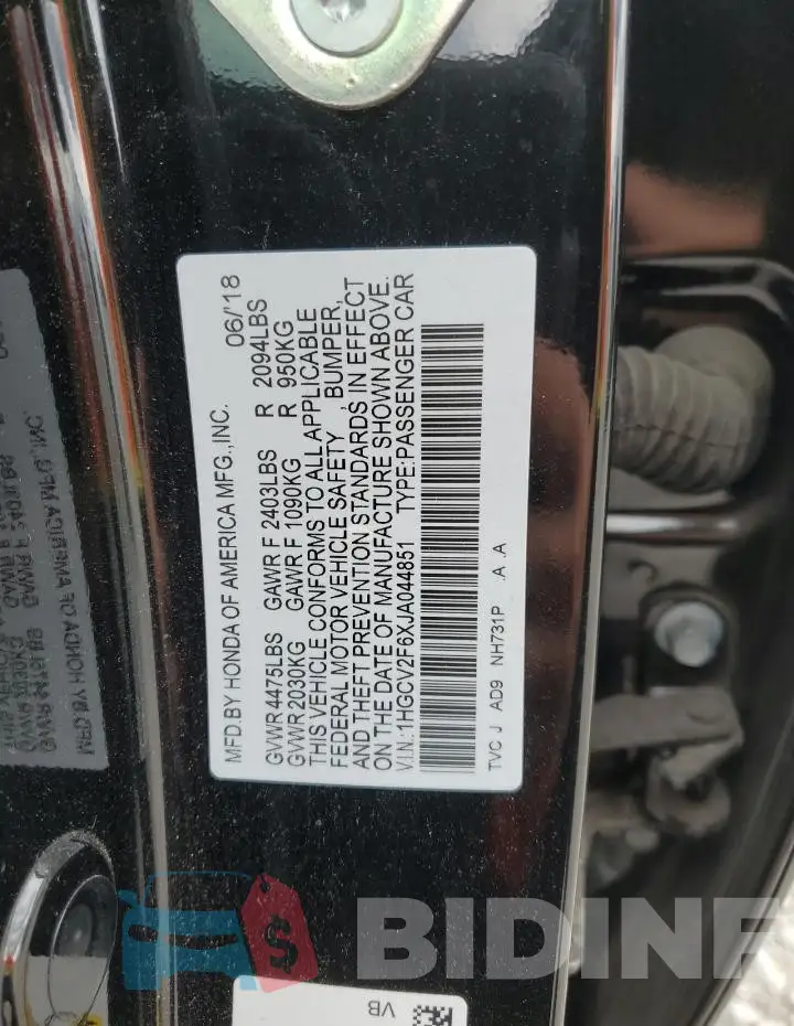 1HGCV2F6XJA044851 Photo# 12