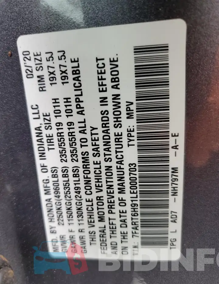 7FART6H91LE000703 Photo# 13