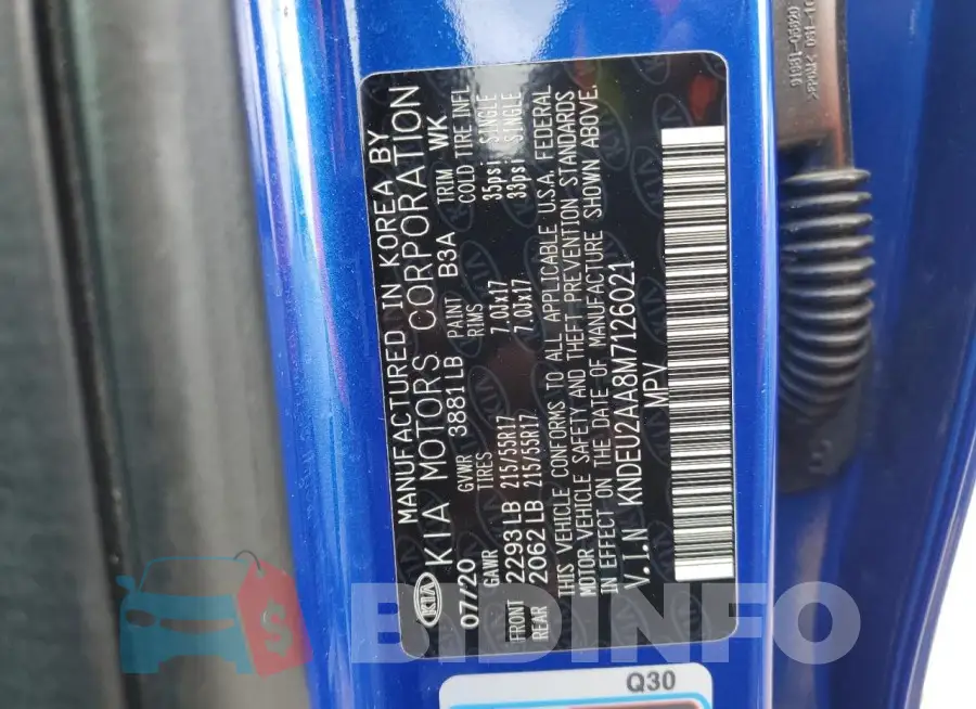 KNDEU2AA8M7126021 Photo# 14