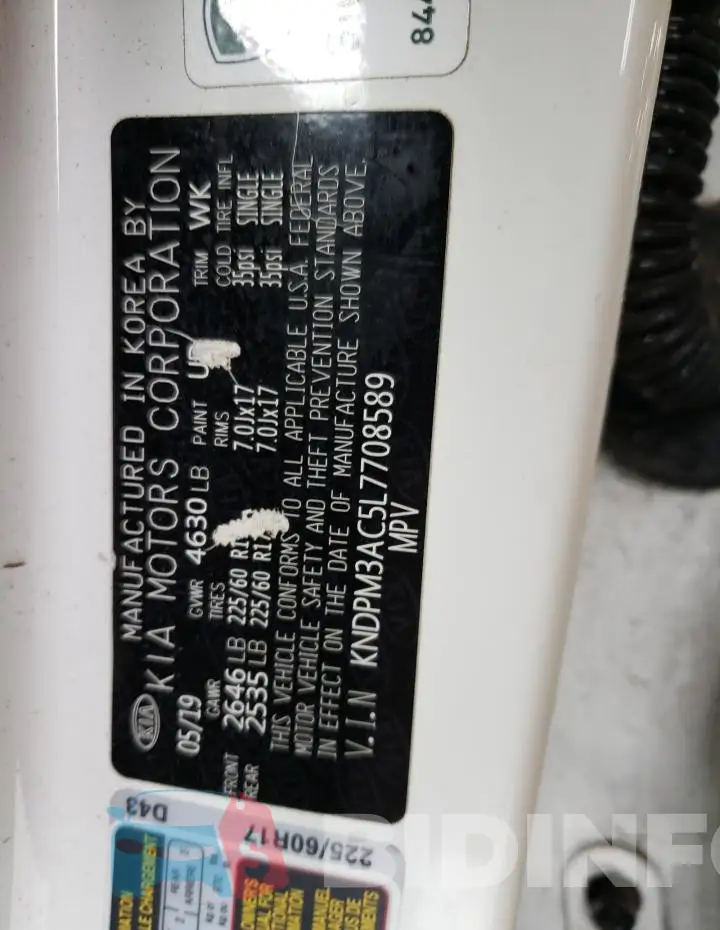 KNDPM3AC5L7708589 Photo# 13