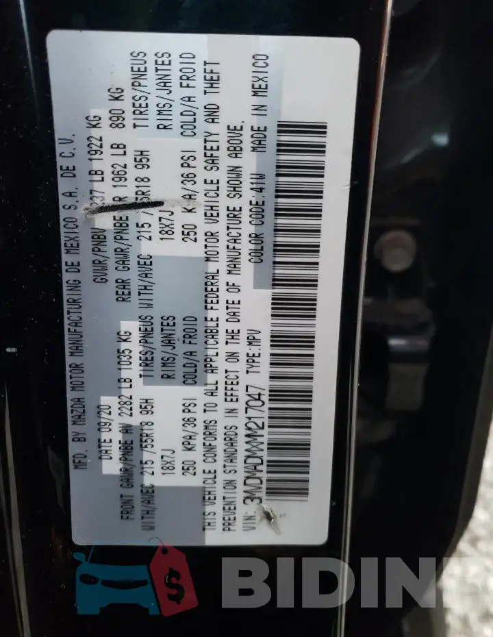 3MVDMADMXMM217047 Photo# 13