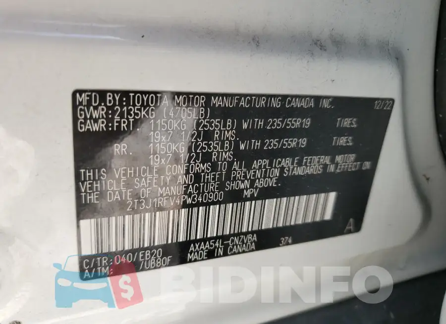 2T3J1RFV4PW340900 Photo# 14