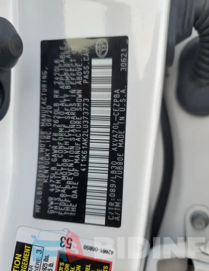 4T1K61AK2LU373773 Photo# 13