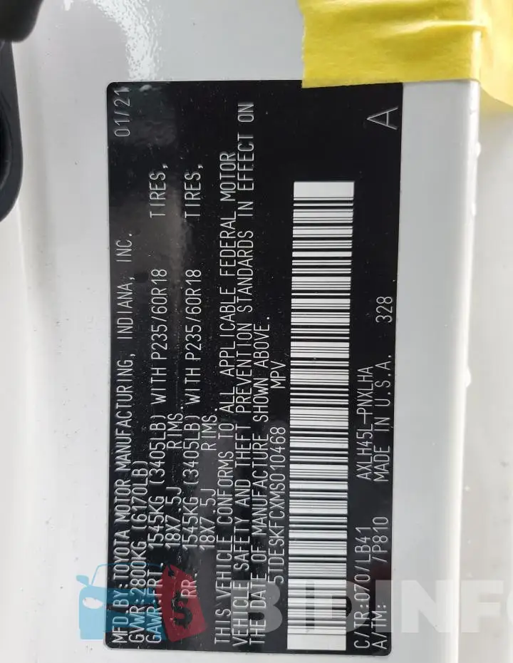 5TDESKFCXMS010468 Photo# 14