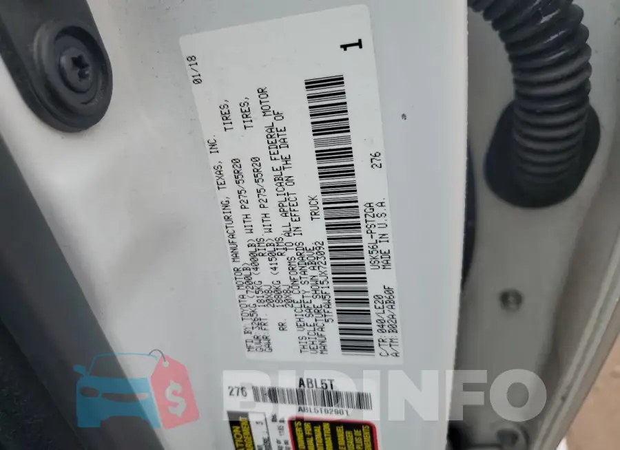 5TFAW5F15JX723092 Photo# 12