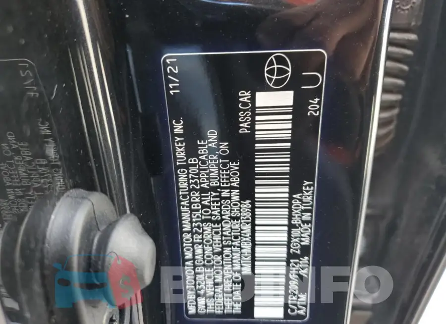 NMTKHMBX4MR138984 Photo# 13